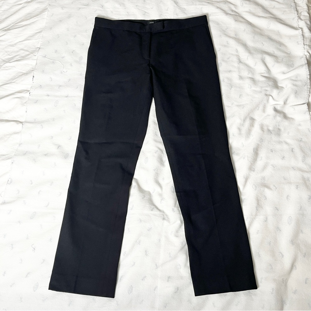 Joseph 'Finley' Gabardine Straight Leg Pants Italian Bi‑Stretch Twill Black US 8 - Picture 3 of 16